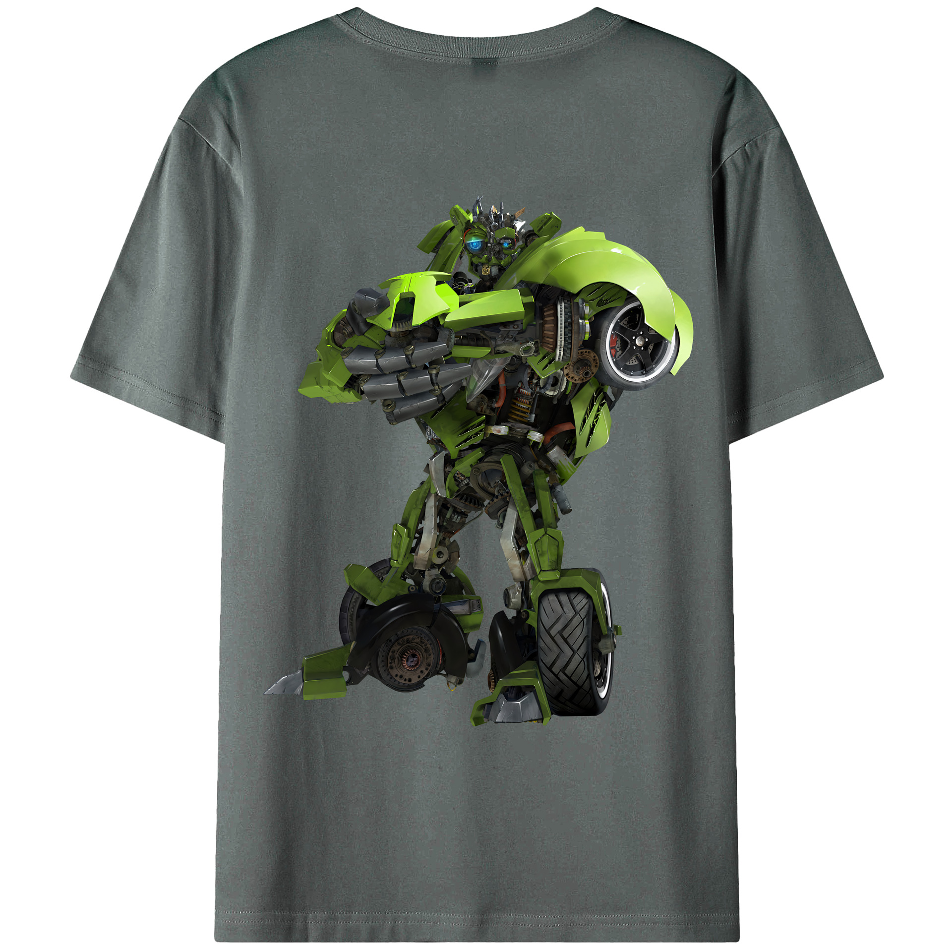 （画像用） Transformers トランスフォーマー 綿100％ メンズ半袖Tシャツ（バックプリント） 通気性